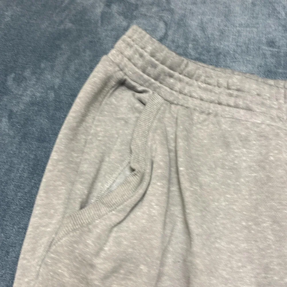 Michael Kors Sweatpants Mens Large Heather Gray Fleece Lined Logo Tapered Leg
